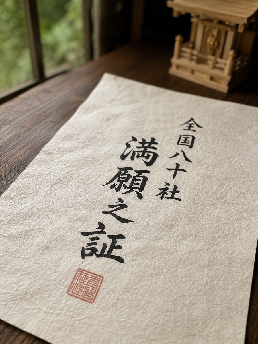 全国八十社 満願之証